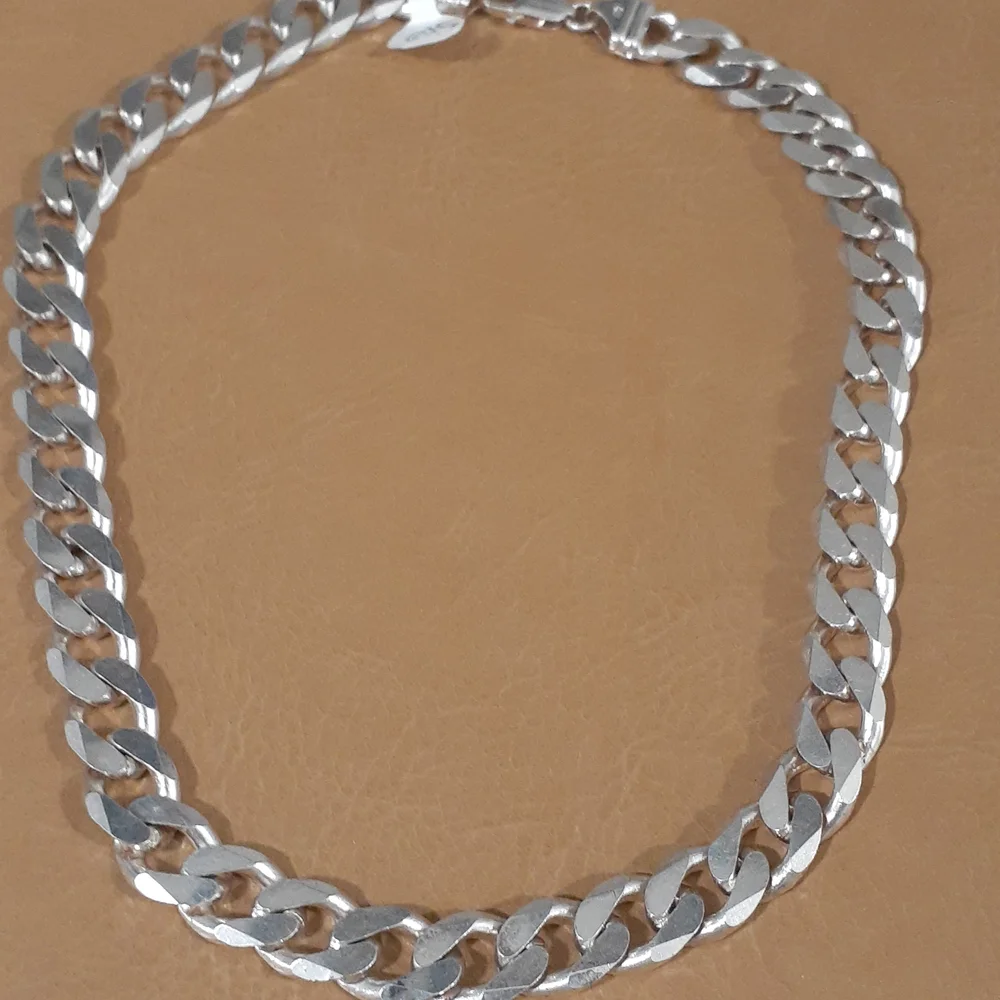 STERLING SILVER 925  CUBAN LINK CHAIN NECKLACE NWT